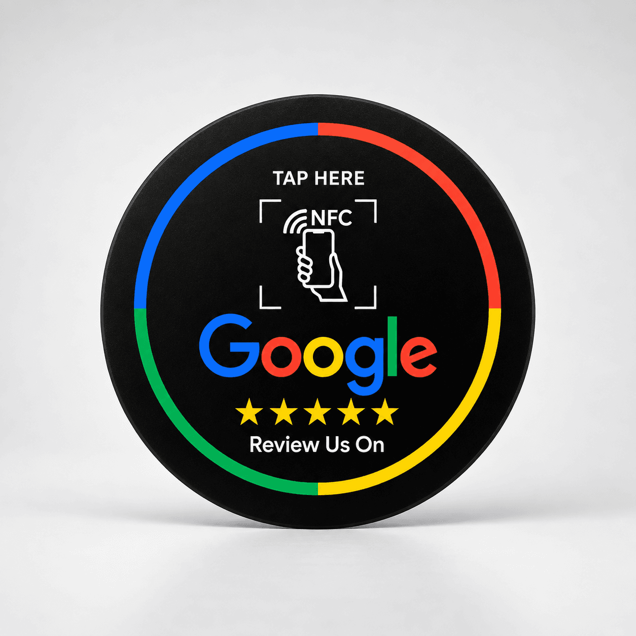 NFC-Produkt für Google-Bewertungen: Rund, Schwarz