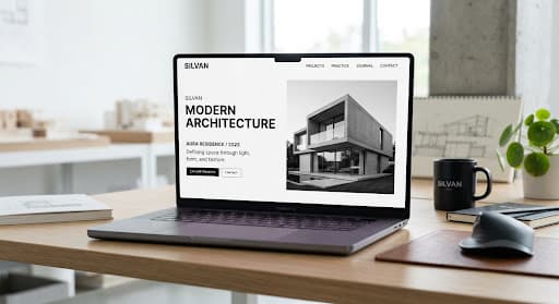 Gestaltungskonzept ArchiTech Studio: Leistungsübersicht