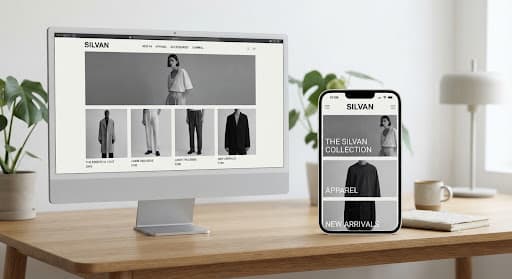 Gestaltungskonzept Vanguard Apparel: mobile Kollektionsansicht