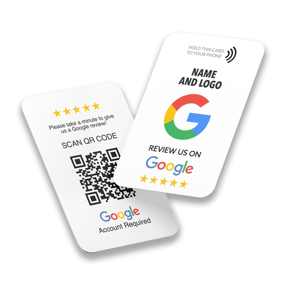 NFC Review Card und Aufsteller für Google-Bewertungen