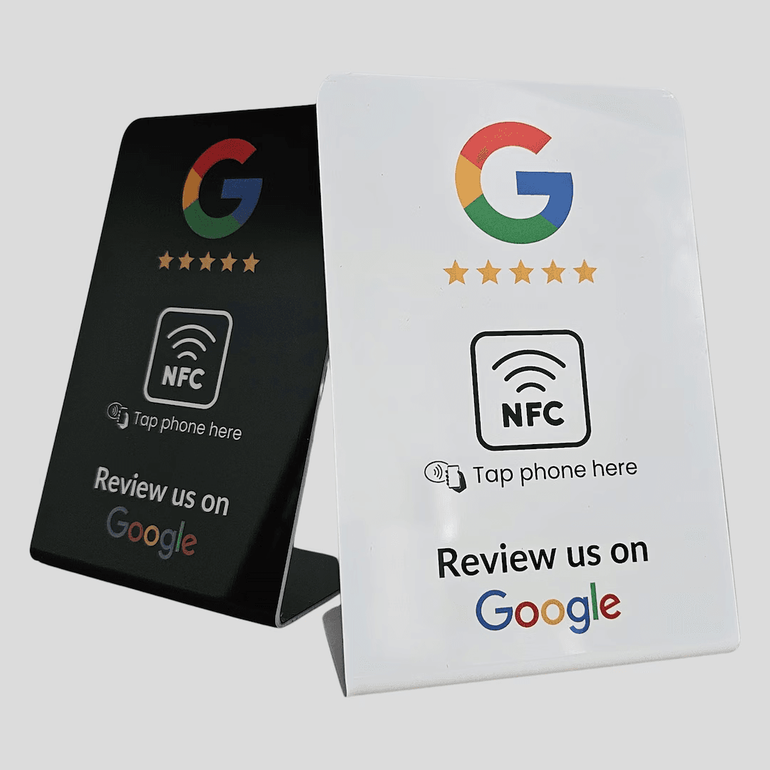 NFC Review Card und Aufsteller für Google-Bewertungen